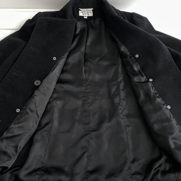 Larry Levine Exclusively For Nordstrom Double Breasted Lambswool Cashmere Coat 8 - Picture 9 of 13